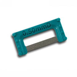 Teal (modrozelen) dokonovac psik 0,50 mm s hrubm diamantom, obojstrann.