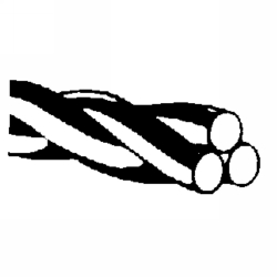 Forestaflex Twist rovn drt, 0,38 mm x 355 mm, 3 vlkna, kat. . 253-4038