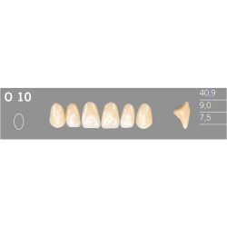 O10 Artic 6 zuby frontálne horné (VITA A1-D4)