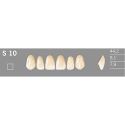 S10 Artic 6 zuby frontálne horné (VITA A1-D4)